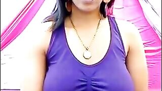Her nipples are standing out through her t-shirt with excitement