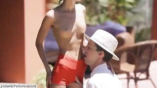 Young Russian girl fucked by a guy in hardcore action