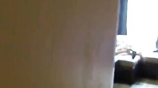 The spy brother caught his sister and her BF on couch