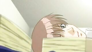Girl with big eyes Hentai-style has amazing skills in blowing jobs