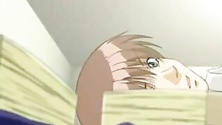 Girl with big eyes Hentai-style has amazing skills in blowing jobs