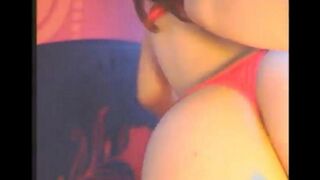 A girl was fucking herself in all holes with a powerful vibrator