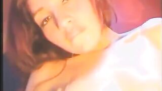 A girl was fucking herself in all holes with a powerful vibrator
