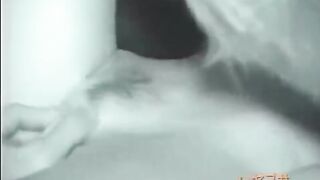 A young guy licks the hairy pussy of his sleeping Asian step-sister