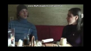 The Russian beauty fucks with a black guy right after their meeting
