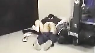 He kicked his pants off and began to fuck his girlfriend in ass