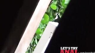 Redhead with cute bouncy tits playing with her boobs on camera