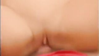 A blonde girl with long hair fucks like a slut