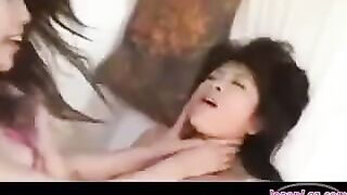 A rough sex session with a stunning naked Korean beauty