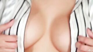 Natural big tits of a beautiful woman