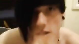 The guy is a big lover of sperm, he swallows it from his friends