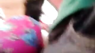 A guy masturbates on the riser with girls in the bus