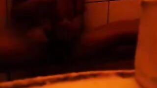 First, the girl washed herself in the shower, and then she indulged in some personal pleasure