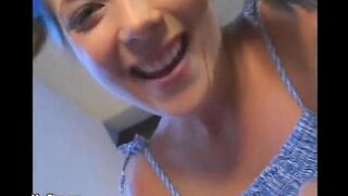 The tiny babysitter with natural small tits gets fucked hard