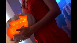 Student orgy party on Halloween, full of excitement