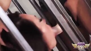 Lesbians fuck each other with a strapon dildo