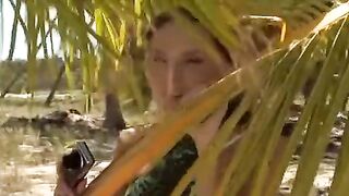The couple has a passionate sex on the sandy beach