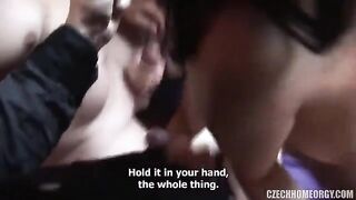 A drunk orgy at home turns into a wild group session, even with a pregnant woman joining in