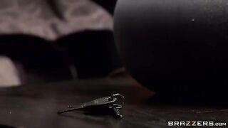 The guy fucked the girl, whose legs were tied up