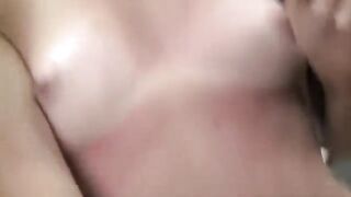 First anal experience for a young brunette model at her casting session