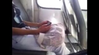 A hot guy pulled out his dick and started to jerk off in front of a cute girl
