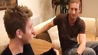 A naked girl is posing, her stepbrother gets completely naked too