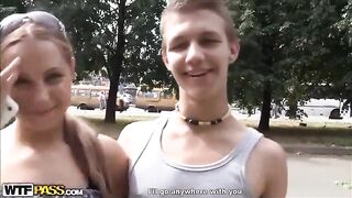 A guy licked the pussies of two girls in a steamy scene