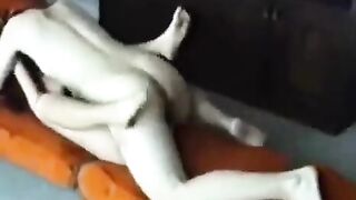 A young married couple enjoy passionate sex at their home