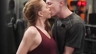 A man is in the middle of anal training with a redhead