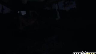 The girl with big boobs found a new man to fuck in the car