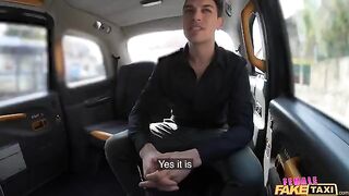 A girl is a taxi driver in an alternate universe. She fucked her passenger