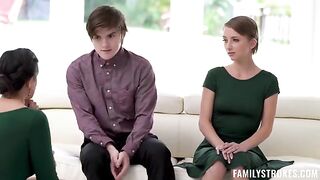 The stepson shared a holiday treat with his stepmom passionately
