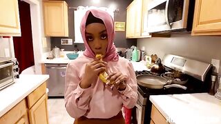 A silly American girl gets fucked on cam from first person