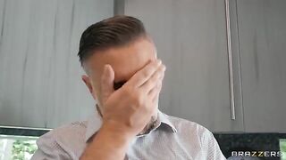 Real estate agent gets fucked by desperate client on the couch