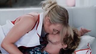 Nurses wearing stockings caught squirting orgasms in hardcore action