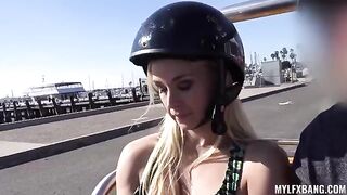 The wild blonde is always hungry for sex and nothing will stop her