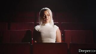 The show goes on despite the girl's tight ass hurting from the intense interracial action