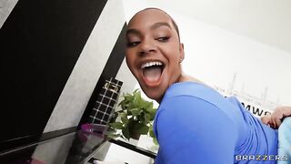 A girl is fucking around in front of her boss in the office