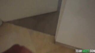 A girl got into the car and started to shake her ass