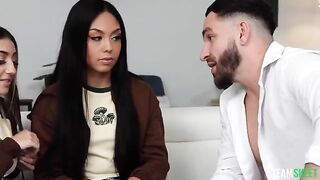 Bad Influence - a woman is playing with two guys