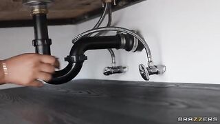 The plumber came to fix the pipe and had sex with the owners