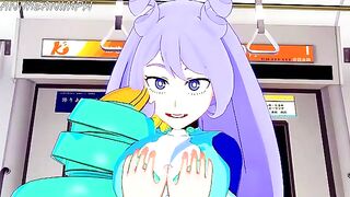 Nejire Hado rides Midoriya Izuku’s cock in 3D hentai action