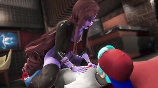 The boyfriend cheats on his GF with her sexy mom in a steamy FNF mod