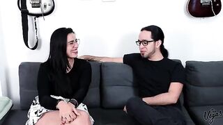 First porn casting with the stunning Latina Kylei Ellish and her partner