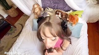 Begging for cock and facial, this teen brunette’s wet pussy farts are music to your ears