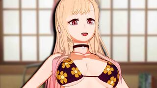 Hentai animation of Kitagawa Marin from My Dress up Darling