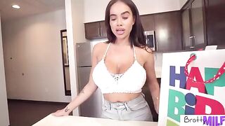 Pervert stepson fucks his busty stepmom Victoria June on her birthday