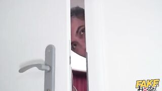 A girl has sex with two guys in a steamy threesome scene