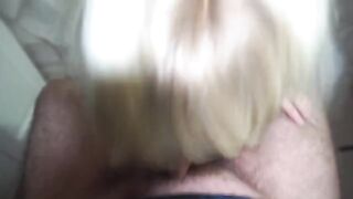 A red-haired beauty from Russia made a blowjob right at home for a celebrity