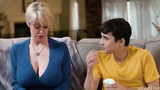 The guy did not expect such an act from his stepmother on the couch